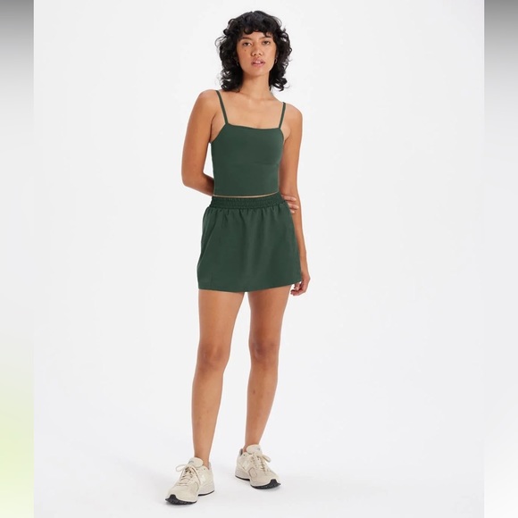 NWT Girlfriend Collective Moss Birdie Woven Skort - Picture 5 of 10